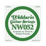 D'addario NW052 Wound Kalın Mi Akustik Tel Nikel