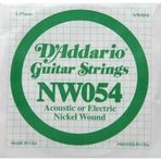 D'Addario NW054 Nickel Wound Elektro ve Akustik Gitar Tek Teli - .054 (Aksesuar) | Sert Tansiyon, Düşük Akortlar (Drop T