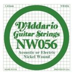 D'Addario NW056 Nickel Wound Elektro ve Akustik Gitar Tek Teli - .056 (Aksesuar) | Ekstra Kalın Yapı, Maksimum Rezonans,