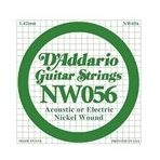 D'addario NW056 Wound Kalın Mi Akustik Tel Nikel