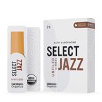 D'Addario Organik Select Jazz Unfiled Alto Saksafon Ruh Dilleri - Saksafon Boruları - İlk ve Tek Organik Kamış Borusu - 2 Yumuşak, 5 Paket