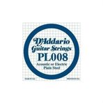 D'addario PL008 Plain Steel Elektro Tek Tel