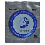 D'Addario PL011 Plain Steel Elektro ve Akustik Gitar Tek Teli - .011 (Aksesuar) | Yüksek Karbonlu Çelik, Berrak Tizler,