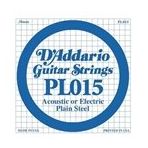 D'addario PL015 Plain Steel Elektro Tek Tel