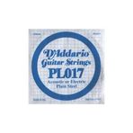D'addario PL017 Plain Steel 017 Elektro Tek Tel