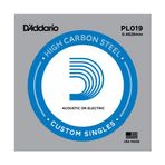 D'Addario PL019 Plain Steel Elektro ve Akustik Gitar Tek Teli - .019 (Aksesuar) | Ekstra Kalın Sarımsız Çelik Tel, Özel