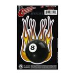 D'Addario Planet Waves GT77109 Gitar Tattoo Sticker - Flame 8 Ball (Aksesuar) | Alevli 8 Numara Top Tasarımı, Dayanıklı
