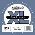 D'addario Psb040 Prosteels Bas Gitar Tek Teli - .040 (Profesyonel) | Paslanmaz Çelik Sargı, "Piano-Like" Parlak Ton Karakteri, Güçlü Manyetik Ç�