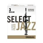 D'addario Rsf10ssx3m Select Jazz Unfiled Soprano Saksafon Kamışı No: 3 Medium (Profesyonel/Caz) - 10'Lu Paket | Dengeli, Gür Ses Ve Kararlı Üfleme Tepkisi