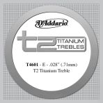 D'addario T4601 T2 Series Klasik Gitar Tek Teli - 1. Tel Mi/E (Aksesuar) | Titanium Tiz Tel Teknolojisi, Parlak Ve Modern Ton Karakteri, Üstün Projeksiyon Ve Pürüzsüz Hissiyat