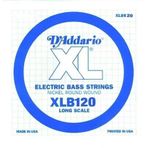 D'Addario XLB120 XL Nickel Wound Bas Gitar Tek Teli - Alt Si/Low B ($0.120$ İnç) 5 veya 6 Telli Bas Gitarlar İçin İnce Yapılı Si Teli, Net Tanımlanmış Alt Frekanslar ve Hızlı Tepki