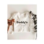 Daddy's Girl Yazılı Babalar Günü Uzun Kol Çıtçıtlı Organik Bebek Body 356-LMN, 12 Ay