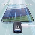 Daders Home 2in1 Type-C To Type-C ve USB Dönüştürücü Çevirici Otg Type-C To Şarj ve Otg 3.0 Dönüştürücü - Option-1