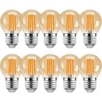 Daders Home 4 Watt Mini Top Ampul LED Filament G45 Cam Rustik Ampul E27 Duy 1800K Işık Rengi 10 Adet - 1 - 10 W - Amber