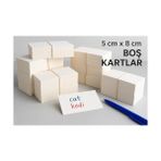 Daders Home 5x8 cm Boş Kartvizit, Not Kartı, Kelime Kartı, 300 gr Amerikan Bristol Kağıt, 250 Adet, Beyaz - -- - Option-1