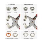 Daders Home 9.5 mm Metal Çıtçıt El Pensesi Seti – Gömlek, Bebek Kıyafetleri, Elbise, Ceket, Yelek ve Kumaşlar Için Dayanıklı Montaj Aracı - Ahşap - Option-1