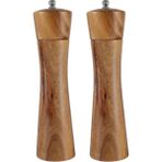 Daders Home Akasya Komple Ahşap Gövdeli Tuz Karabiber Değirmeni Baharat Öğütücüsü 21 cm - 2 Adet - 396