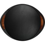 Daders Home Döküm Saç Kavurma Tavası, Metal Kulplu ve Ahşap Altlıklı, 28CM, Siyah - Option-1 - --