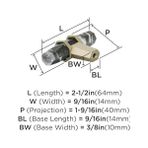 Daders Home | Dolap Topuzu | Mermer Siyah/altın Şampanya | 2-1/2 Inç (64 Mm) Uzunluk | Taşıyıcı | 1 Paket | Çekmece Topuzu | Dolap Donanımı - Option-1 - Adaçayı Yeşili