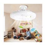Daders Home E27 LED Işıklı Sessiz Tavan Vantilatörü, Ayarlanabilir Renk Sıcaklığı, Kısılabilir Fan Lambası, Ayarlanabilir Fan Hızları, Zamanlayıcılı, Uzaktan Kumandalı, Fanlı Tavan Lambası - Ahşap