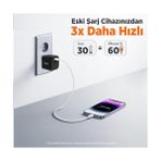 Daders Home Juo 20W Gan Usb-C Usb-A Şarj Aleti & Ipad & Uyumlu Pd Qc4.0 Type-C Hızlı Şarj Cihazı - 001-Renkli