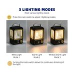 Daders Home Kamp Lambası Feneri Dimmer LED Kamp Feneri Suya Dayanıklı 18.650 1.500 Mah Açık Yürüyüş Için Kamp Işık Lambası Elektrik Kesintisi Acil Ev Arka Bahçe Verandası Balkon Teras - Ahşap - Option-1 - 0 - 3 Yaş