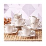 Daders Home Nazende 6 Kişilik Kahve Fincanı Takımı 80 ml - 001-Renkli