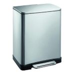 Daders Home Paslanmaz Çelik Softclose Pedallı Banyo Mutfak Ofis Çöp Kovası Inox 12 Lt D-15321 - 000-Siyah - Option-1