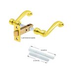 Daders Home Security E 2660 Fransız Kolonyal Kapı Kolları, Ağır Döküm Tasarımı, Pirinç Kaplama Kaplama, 1/4 Inç Kullanır. Tahrik Sistemi, 1 Set - 001-Renkli - Option-1
