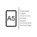 Daders Home Series - A5, Gustav Klimt 4'lü Defter Seti I, Çizgisiz, Toplam 256 Sayfa, Her Biri 64 Sayfa, Tel Dikiş, Esnek Kapak, Oval Kenar, Tuval Doku, 60 Gram, Sarı Krem Renk - -- - Option-1