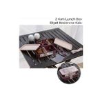 Daders Home Store 2 Kat Yemek Saklama Kabı Beslenme Kutusu Seti - Sporcu Diyet Öğrenci Fitness Okul Işyeri Sefer Tası - Kestane Akaju - Option-1