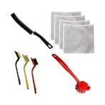 Daders Home Temizlik Seti, 9 Parça: 3 Adet Fırça, 4 Adet Bez, 1 Adet Uzun Fırça, 1 Adet Bulaşık Lavabo Fırçası - 1/100 Toz Ceviz - Option-1