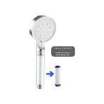 Daders Home Turbo Filtreli Duş Başlığı, Yüksek Basınçlı Filtreli El Duşu, 5 Fonksiyonlu Filtreli Duş Başlığı, Filtreli El Duşu (Chrome) - 1 lt