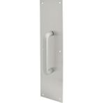 Daders Home Ürünler J 4640 Kapı Pull Plaka ile Yuvarlak Sap, 4-Inç x 40,6 Cm, Saten Alüminyum - Option-1