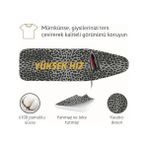 Daders Home Ütü Masası Kılıfı, Keçeli Yanmaz, Pamuklu, Gri Leopar Desenli, 145X56 Cm, Battal Boy Xxl - 001-Renkli - 145 x 56 cm