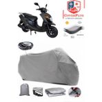 Daelim Dart 125 Branda Gri Arka Çanta Uyumlu(Topcase) Motosiket Brandası Motor Örtüsü Çadır Su Geçirmez Motosiklet Kılıfı Motor Brandası,lastikli,taşıma Torbalı