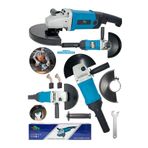 Daflong Büyük Boy 180Mm Taşlama Makinesi Metal Kesme Spiral Jet Taşı 180Mm Taş-Mavi