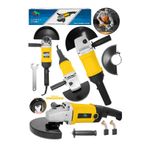 Daflong Büyük Boy 180Mm Taşlama Makinesi Metal Kesme Spiral Jet Taşı 180Mm Taş-Sarı