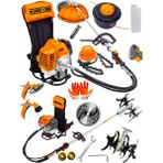 Daflong D-Power Sırt Tipi Çapa Aparatı Hediyeli Benzinli Motorlu Ot Çalı Tırpanı Çim Biçme Makinası