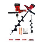 Daflong Premium 2 In 1 Set Şarjlı Bakır Sargılı Toprak Burgu Makinası+Şarjlı Matkap Aparatı DFL-105