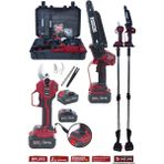 DAFLONG PRO 10 PİLLİ 2.1M TELESKOPİK UZATMALI 2'Lİ 40MM BAĞ MAKASI+OTO YAĞLAMALI DAL BUDAMA DFL-252