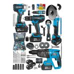 DAFLONGProfesyonel 4'lü Set Şarjlı Hilti-şarjlı Taşlama-13mm Şarjlı Darbeli Matkap-şarjlı Somun Sıkm