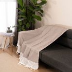 Dafne Moda Naturel Koltuk Örtüsü/şalı Açık Kahve - 170 x 210 cm - Açık Kahverengi