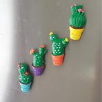 Dafniart 3 Lü_4 Lü Ve 5 Li Magnet Süs 3_4 cm Çok Renkli 5 li kaktüs magnet 3_4 cm