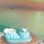 Dafniart Kuşlu Ve Deniz Kabuğu Şeklinde 3 Lü Set Mumluk Sunum Dekor 17×9cm Gri,Mavi,Gümüş,Altın Gri,Mavi,Gümüş,Altın 17×9cm