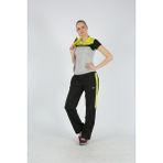 Dafron Gold Kadın Kamp Polo T-Shirt - Gri - Siyah