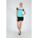DAFRON Gold Kadın T-Shirt Spor ve Günlük Kombin için Rahat Kesim Şık Tasarım - XL - Turkuaz