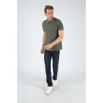 Dafron Sport Polo Çizgili Yaka Antrasit Erkek T-shirt