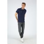 Dafron Sport Polo Çizgili Yaka Lacivert Erkek T-shirt