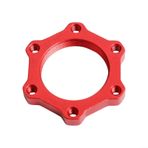 Dağ Bisikleti İçin Alüminyum Alaşımlı Disk Fren Flanş Adaptörü, Kilit Somunlu 6 Cıvatalı Göbek Montajı, Dişli Göbekler için 44 Mm/48 Mm Aralık Seçenekleri (48 mm Kırmızı)